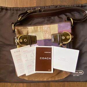 VTG Y2K Coach Eva Patchwork Purple Collectable Limited Edition 4 Way ShoulderBag